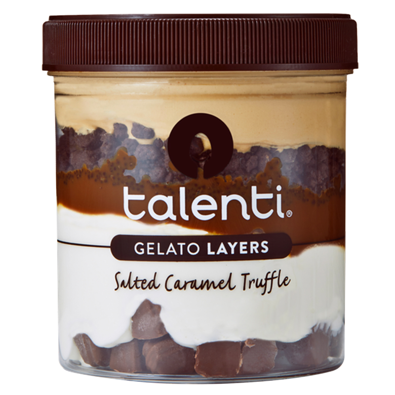 Salted Caramel Truffle Gelato Layers