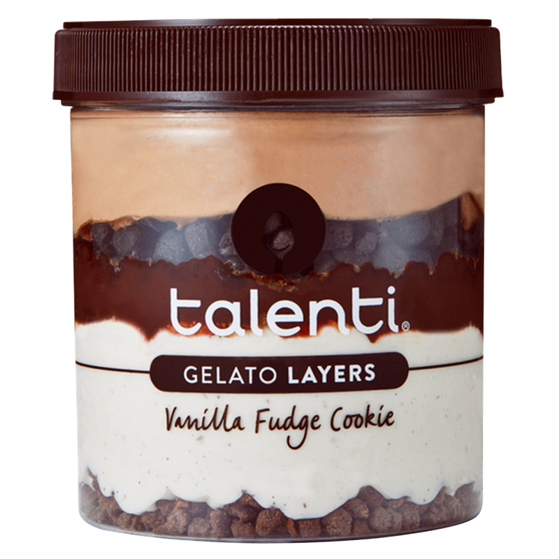 Vanilla Fudge Cookie Gelato Layers