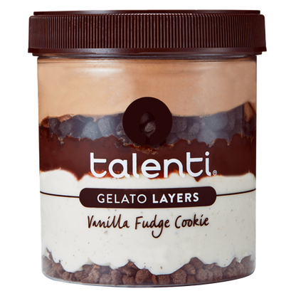 Vanilla Fudge Cookie Gelato Layers